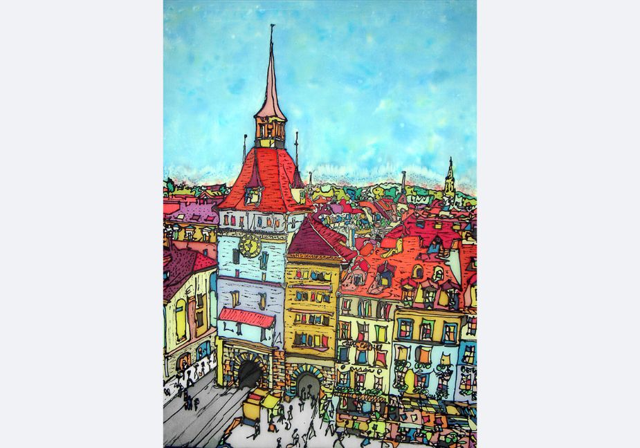 Bern, Käfigturm | Leinwand-Bild | B-4006 - baumannkunst.ch