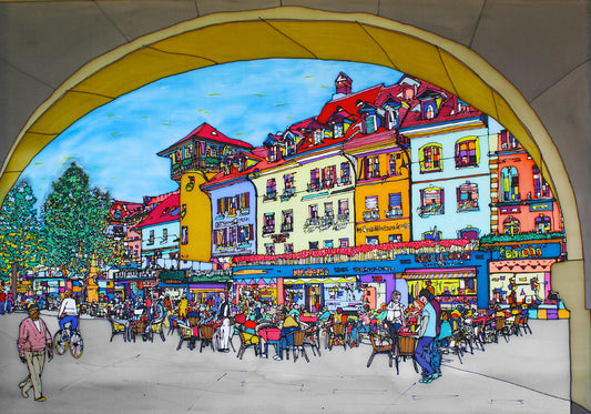 Bern, Waisenhausplatz | Leinwand-Bild | B-4014 - baumannkunst.ch