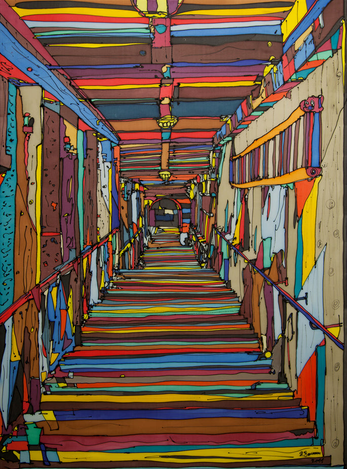 Bern, Nydeggtreppe | Leinwand-Bild | B-4016 - baumannkunst.ch