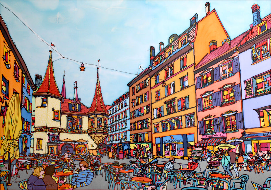 Neuenburg / Neuchâtel | Leinwand-Bild | B-4033 - baumannkunst.ch