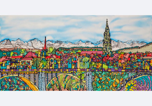 Bern mit Alpen | Leinwand-Bild | B-4050 - baumannkunst.ch
