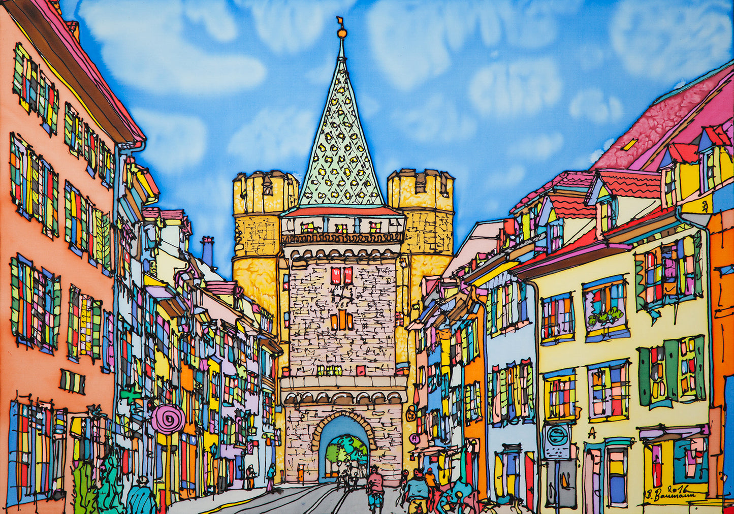 Basel, Spalentor | Leinwand-Bild | B-4059 - baumannkunst.ch