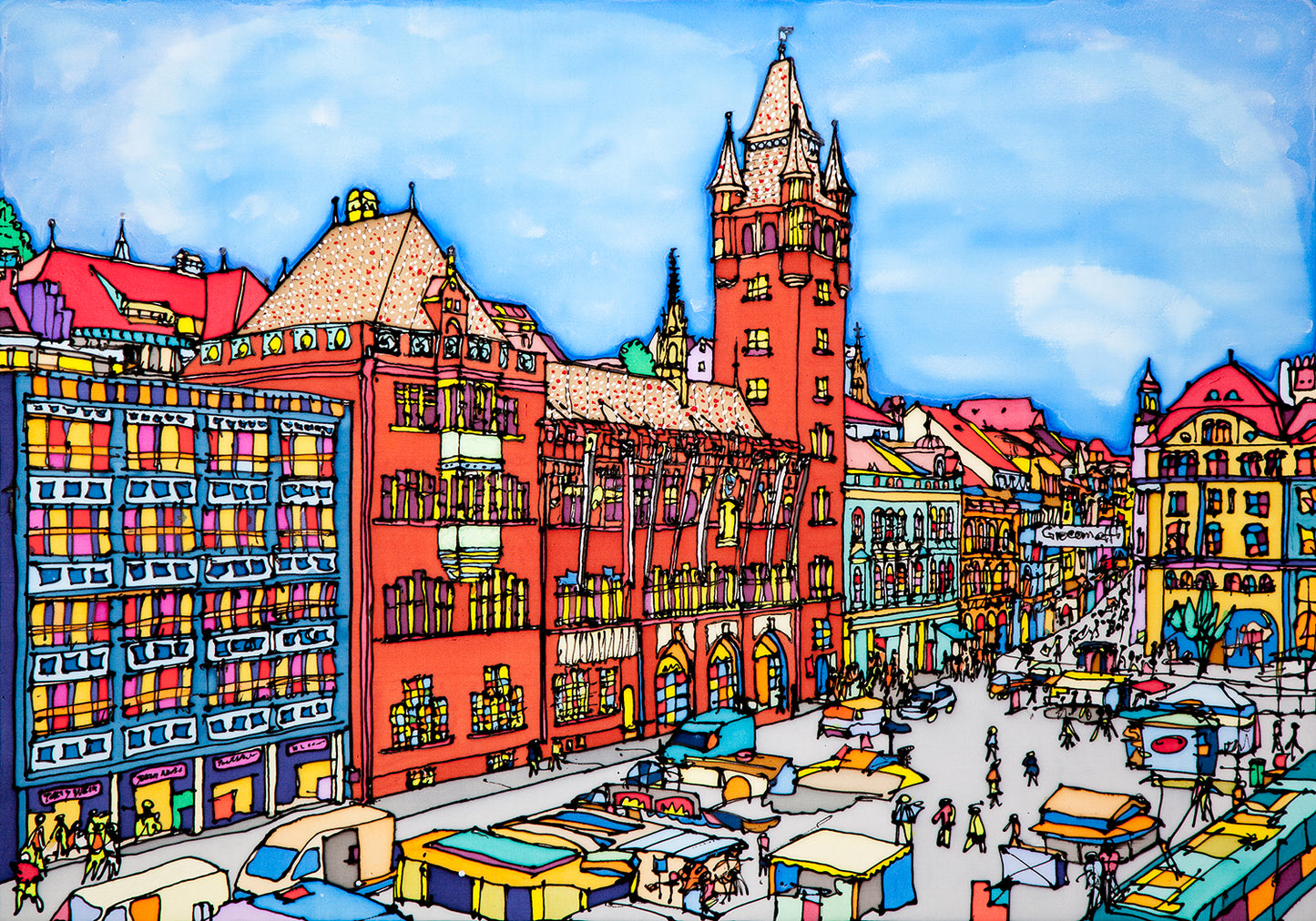 Basel, Rathaus | Leinwand-Bild | B-4060 - baumannkunst.ch