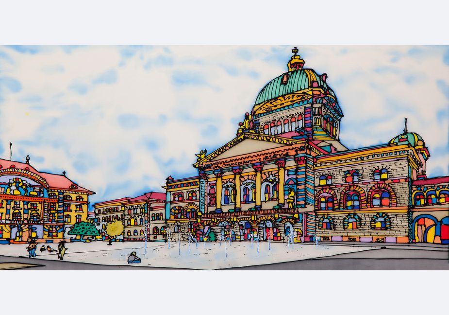 Bern, Bundeshaus | Leinwand-Bild | B-4063 - baumannkunst.ch