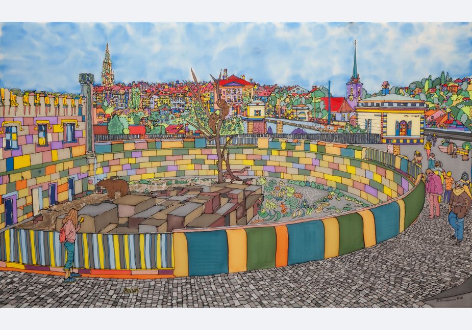 Bern, Bärengraben | Leinwand-Bild | B-4066 - baumannkunst.ch