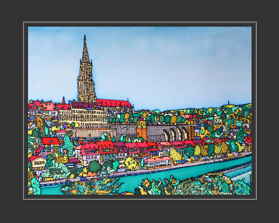 Bern mit Aare | Posterdruck | P-7011 - baumannkunst.ch