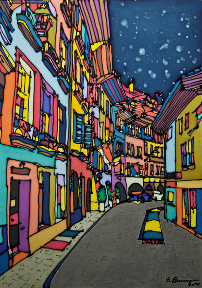 Bern, Brunngasse | Leinwand-Bild | B-4002 - baumannkunst.ch