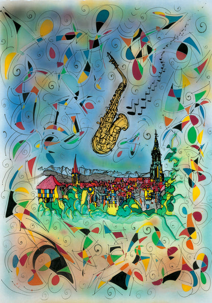 Bern, Jazz-Festival | Leinwand-Bild | B-4023 - baumannkunst.ch