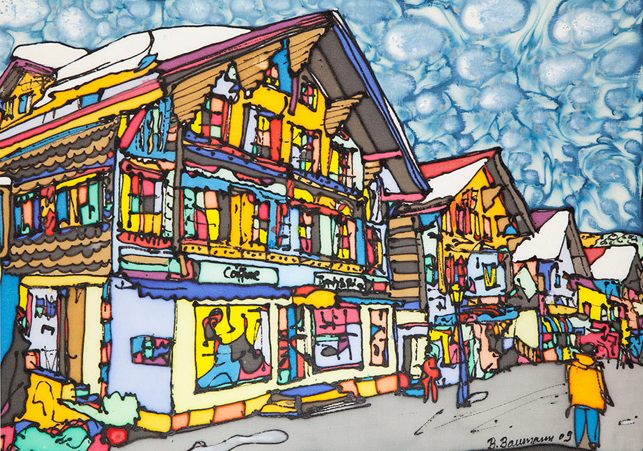Gstaad, Dorf | Leinwand-Bild | G-5003 - baumannkunst.ch