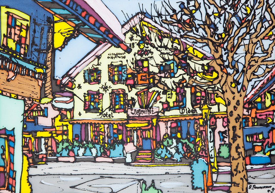Gstaad, Restaurant Olden | Leinwand-Bild | G-5004 - baumannkunst.ch