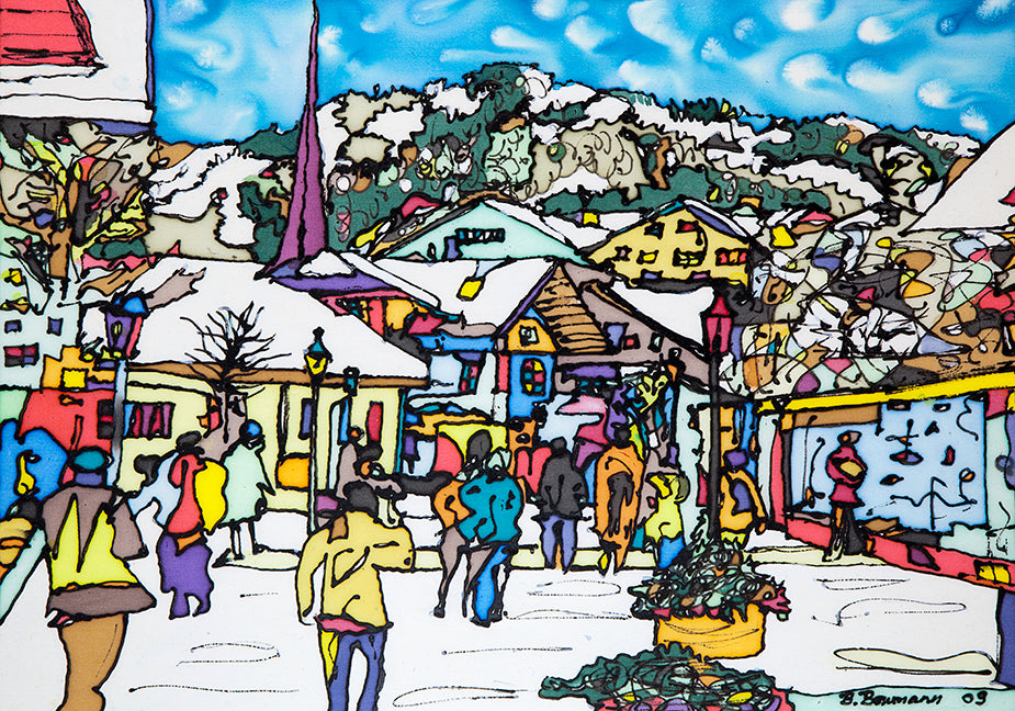 Gstaad, Promenade | Leinwand-Bild | G-5005 - baumannkunst.ch