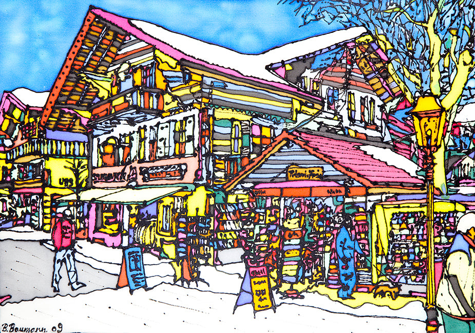 Gstaad, Rolands Kiosk | Leinwand-Bild | G-5008 - baumannkunst.ch