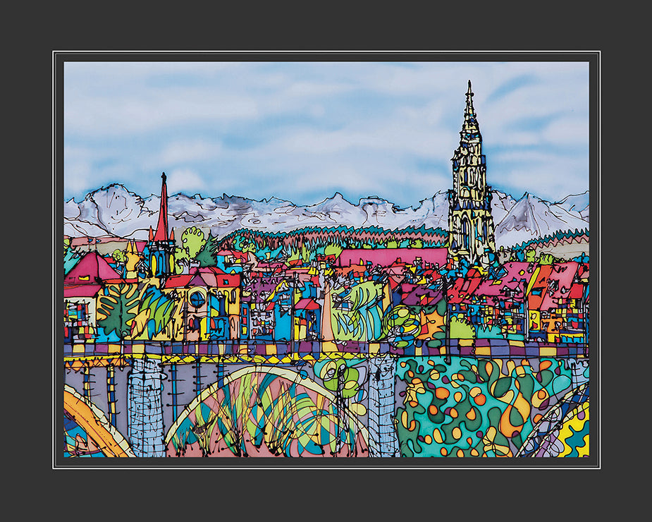 Bern mit Alpen | Posterdruck | P-7050 - baumannkunst.ch